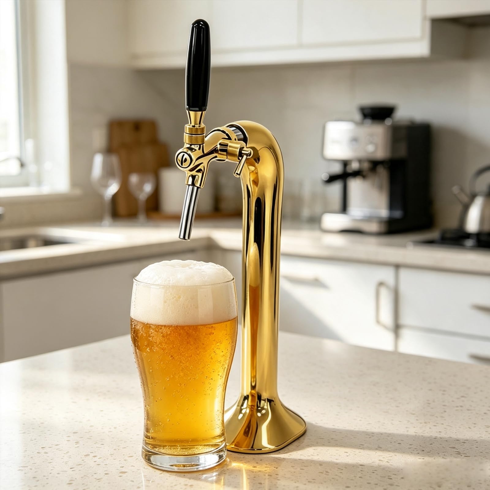 Amazon｜ステンレス生ビールタワー ビールサーバー 家庭用 シングル